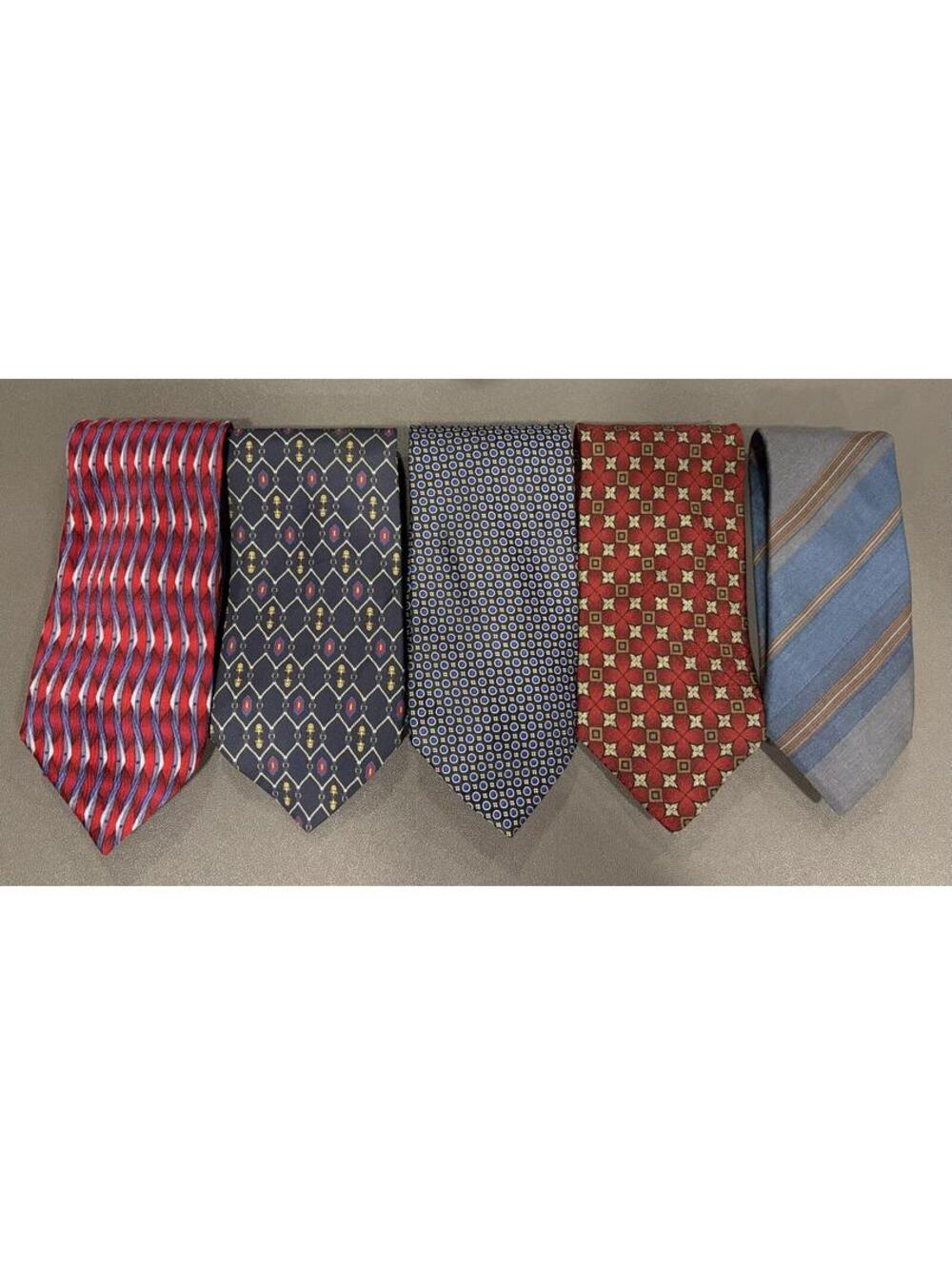 Lot Of 5 Men’s Ties 3 100% Silk Week’s Worth Dior Benard T3